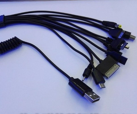 20 Cm Portable 10 In 1 Usb Phone Charger Cable For Smart Powered Device