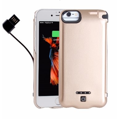 Iphone7 Backup Wireless Charging Battery Case , Handheld Portable Chargeable Phone Case
