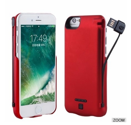 Iphone7 Backup Wireless Charging Battery Case , Handheld Portable Chargeable Phone Case