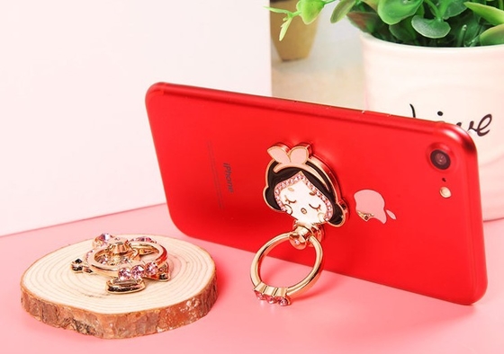 Metal Diamonds Finger Mobile Phone Ring Stent Universal For Apple Oppo Huawei