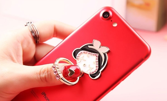 Metal Diamonds Finger Mobile Phone Ring Stent Universal For Apple Oppo Huawei