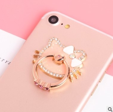 Metal Diamonds Finger Mobile Phone Ring Stent Universal For Apple Oppo Huawei