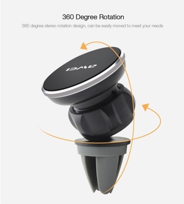 360 Degree Rotation Car Mount Phone Holder Universal Magnetic With Air Vent