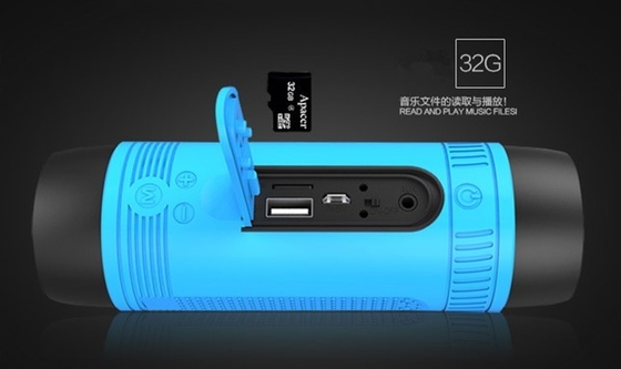 LED Flashlight Portable Bluetooth Speakers Waterproof For Outdoor Bicycle Sporting