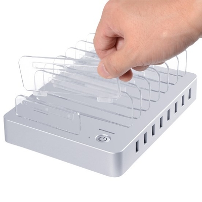 Multi Device Charging Station Dock , 8 Ports USB Iphone Docking Station Multi Function
