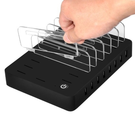 Multi Device Charging Station Dock , 8 Ports USB Iphone Docking Station Multi Function