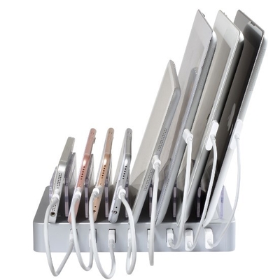 Multi Device Charging Station Dock , 8 Ports USB Iphone Docking Station Multi Function