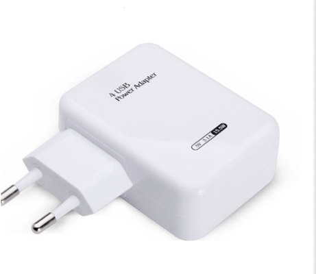 USB Phone Charging Plug Adapter 2.1A  For Four Devices On A Single Outlet