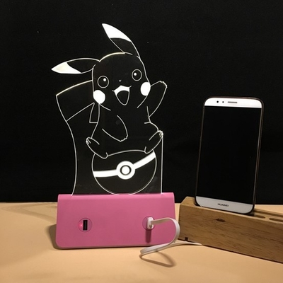 6000 MAh Mobile Iphone Plug Charge RAcrylic Board With LED Soft Light Built In