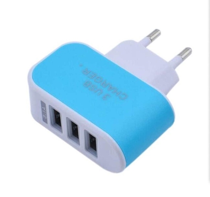 CE Universal Mobile Phone Charging Plug  EU / US  With 3 Port Led Light