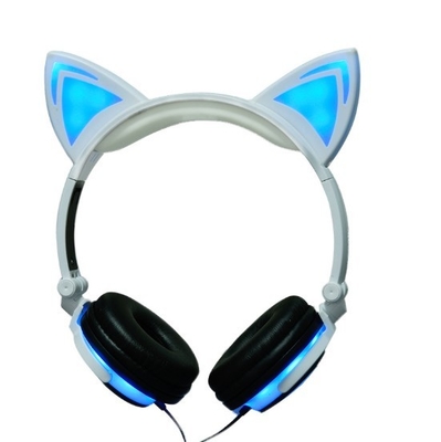Foldable Flashing Glowing Sport Bluetooth Earphone HIFI Stereo With Cat Ear