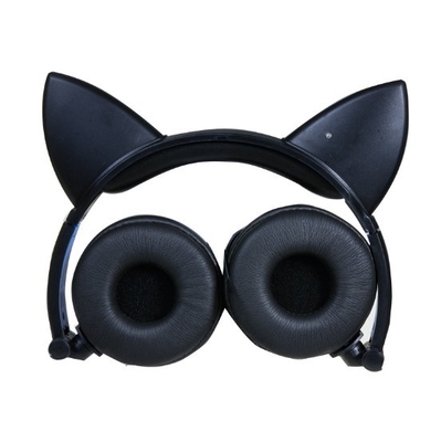 Foldable Flashing Glowing Sport Bluetooth Earphone HIFI Stereo With Cat Ear