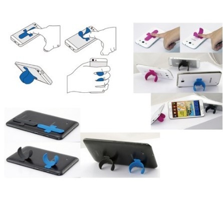 Touch - U One - touch Silicone Phone Finger Ring Holder Stand Multi - color