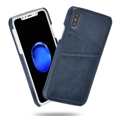 Slim Custom PU Leather Back Cell Phone Cases Cover Skin with Credit Card Holder for iPhone X