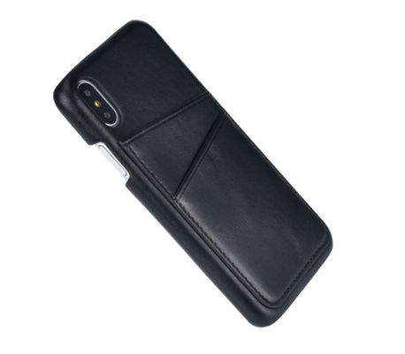 Slim Custom PU Leather Back Cell Phone Cases Cover Skin with Credit Card Holder for iPhone X
