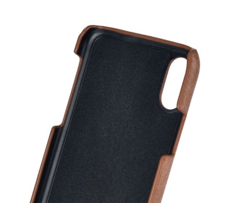 Slim Custom PU Leather Back Cell Phone Cases Cover Skin with Credit Card Holder for iPhone X