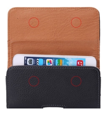 iPhone Clamshell Belt hanging waist leather case Old man phone bag Universal hanging waist leather case
