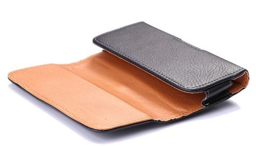 iPhone Clamshell Belt hanging waist leather case Old man phone bag Universal hanging waist leather case