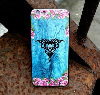 caso de madera protectorNatural de la cubierta del teléfono celular de la PU del grano del teléfono fino estupendo de 1m m para el teléfono del androide del iphone