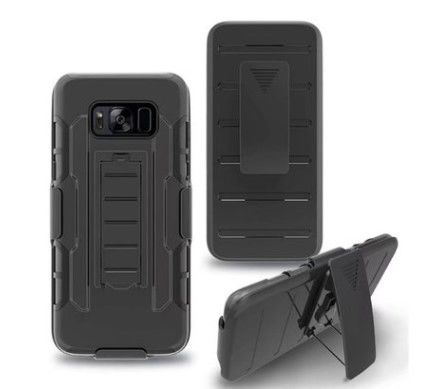 Cajas de las cubiertas de los teléfonos celulares de silicio de Samsung S8 con el soporte protector de la manga