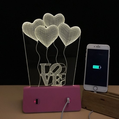 Tablero móvil de RAcrylic de la carga del enchufe de 6000 MAh Iphone con la luz suave del LED incorporada